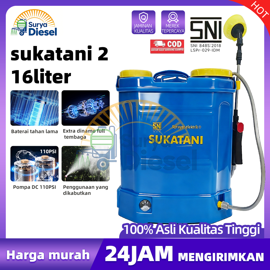 Sprayer Elekterik SUKATANI 2 16 Liter SNI Alat Semprot Tanaman Pertanian