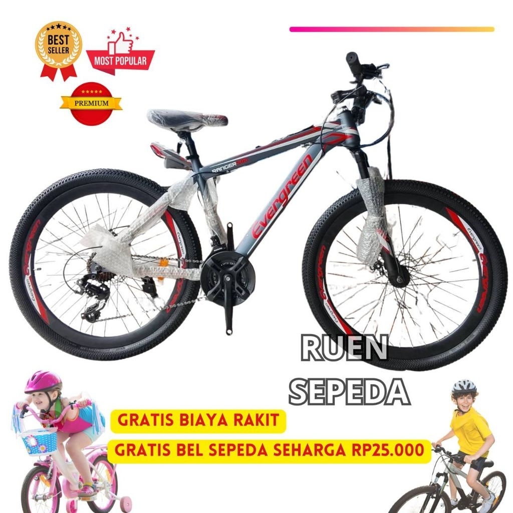 Jual Sepeda MTB Evergreen Ranger 540 26 Inch 21 Speed | Shopee Indonesia