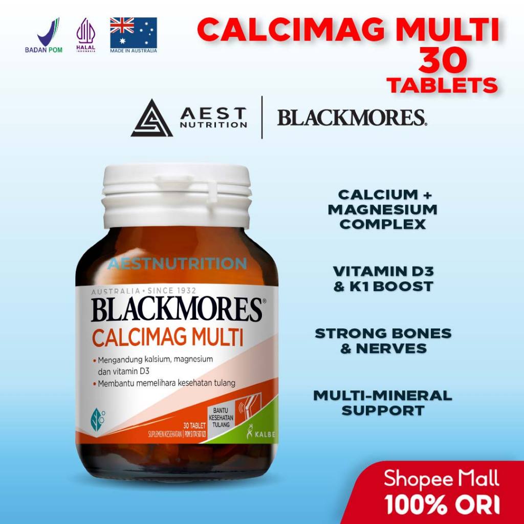 Jual Blackmores Calcimag Multi 30 Tablet Suplemen Tulang Otot Kalsium ...