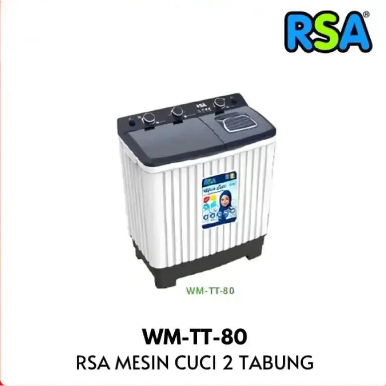 Jual MESIN CUCI RSA 8KG WM-TT 80 / RSA MESIN CUCI WM TT 80 | Shopee ...