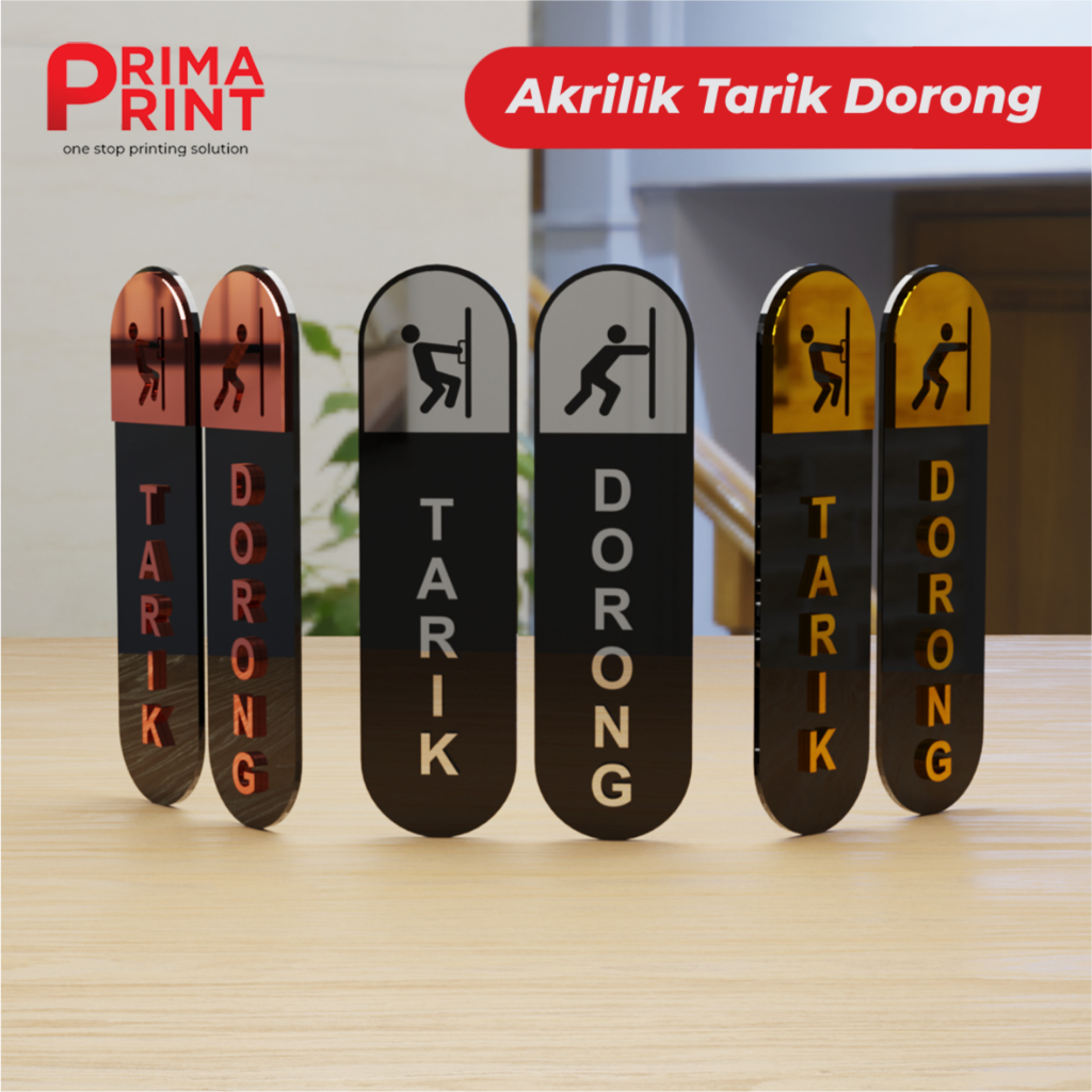 Jual Signage Tarik & Dorong 3D SET Papan Tanda Tarik Dorong Akrilik ...