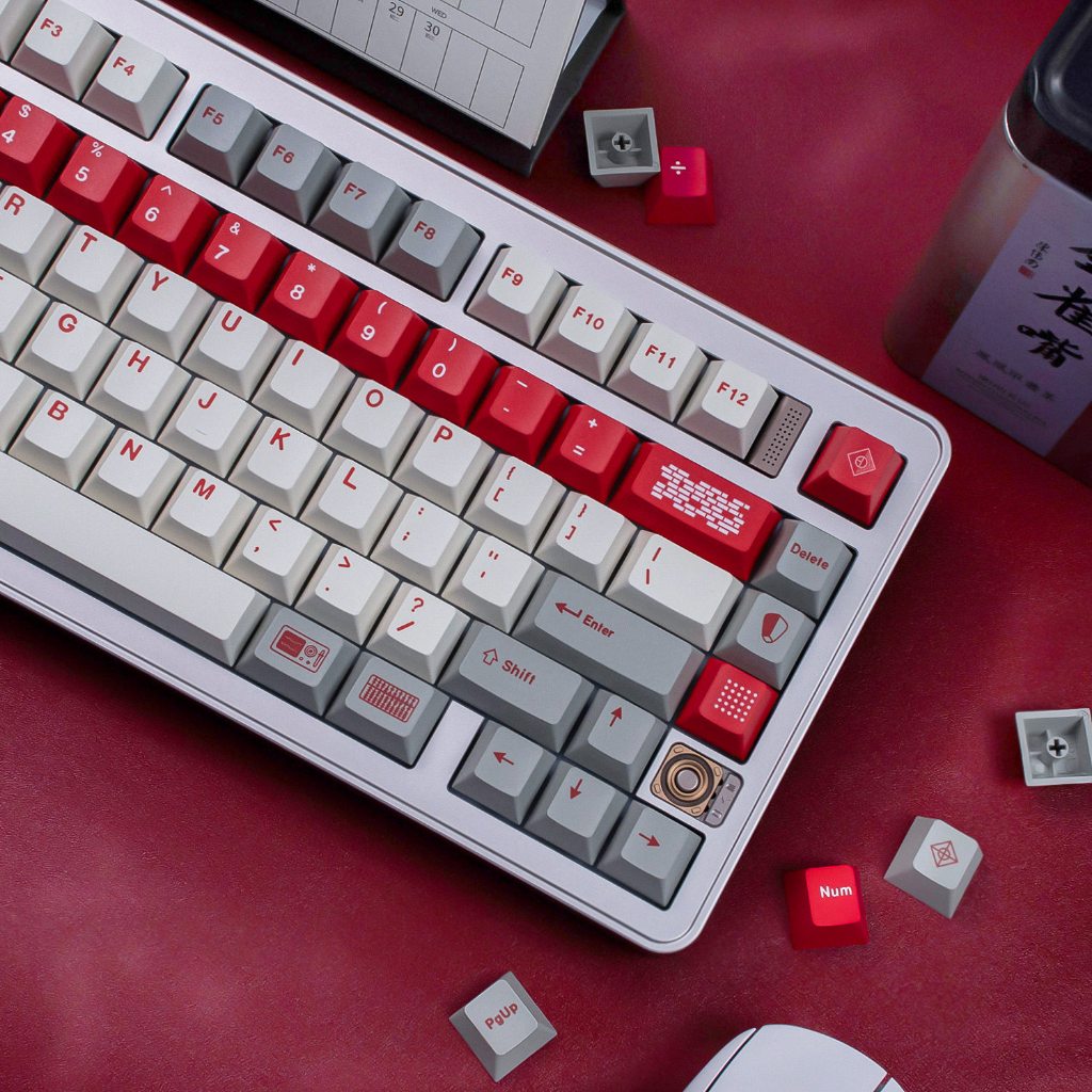 Jual Minimalis Retro merah krem Keycaps PBT cherry profile untuk MX ...
