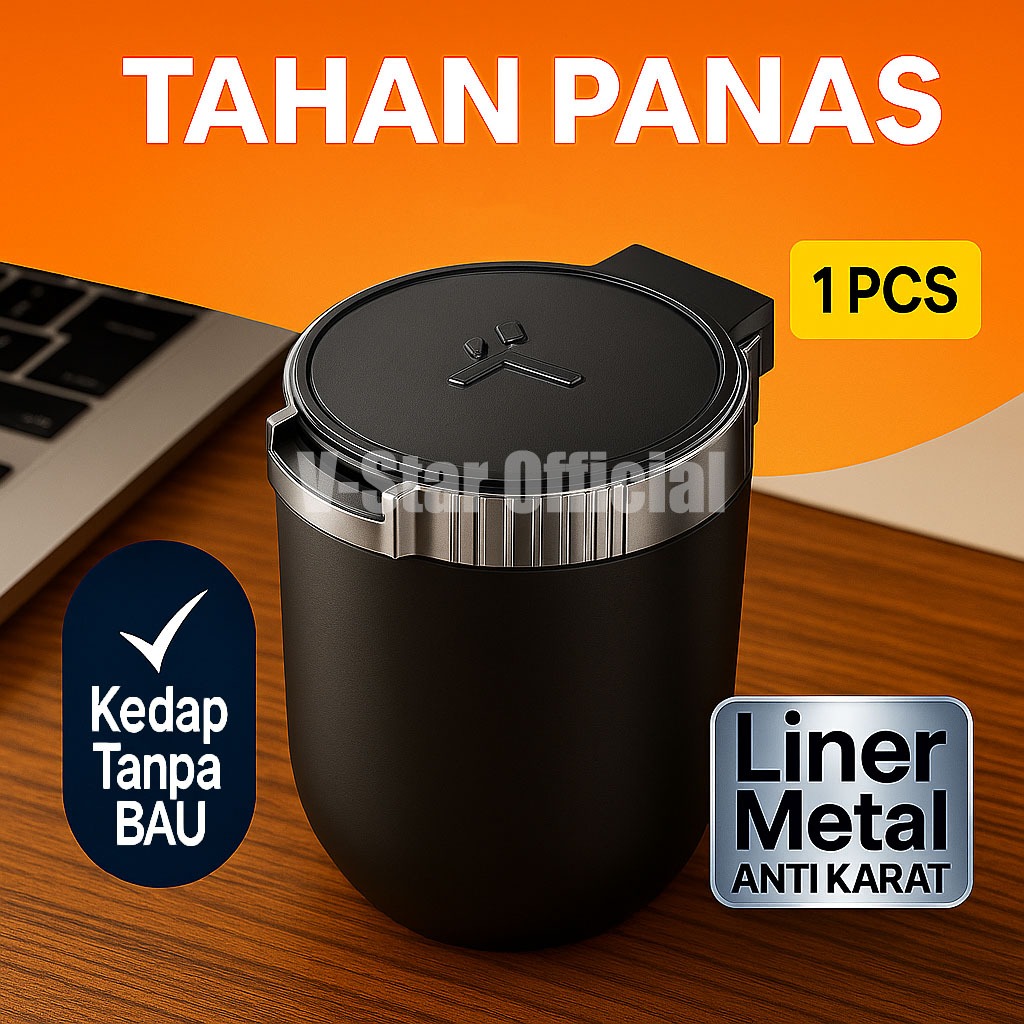 Asbak Mini Mobil Kedap Tanpa Bau Anti Karat