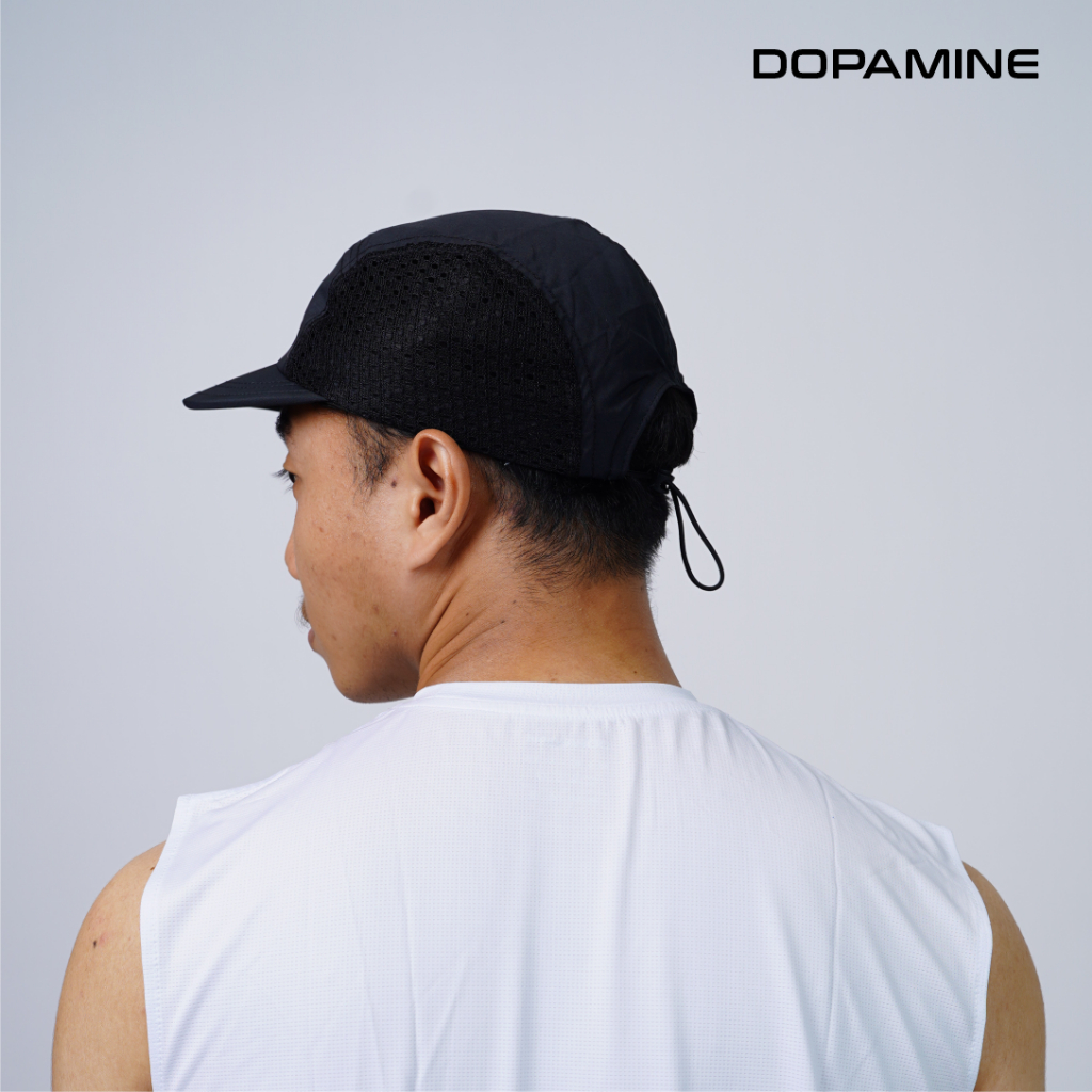 Jual DOPAMINE Running Caps Reflective Print Black Unisex Topi Lari ...