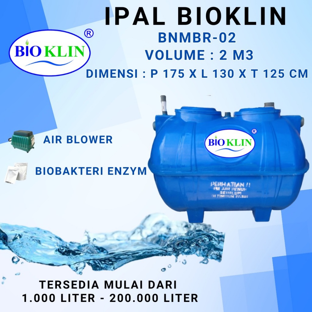 Jual IPAL MBG BIOKLIN ,IPAL BIOKLIN 2000 LITER / 2 M3 BIOKLIN IPAL ...