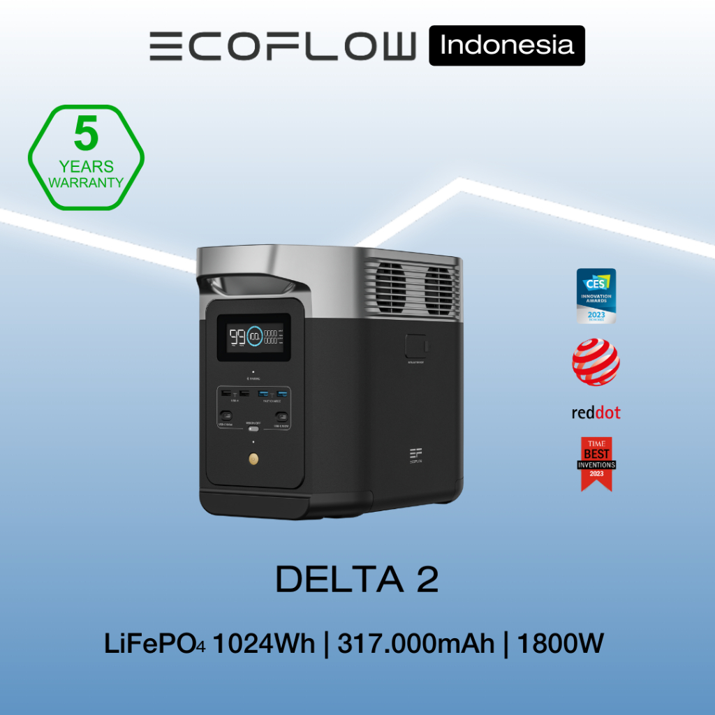 Jual EcoFlow DELTA 2 1024Wh 1800W Power Station Solar Generator LFP ...