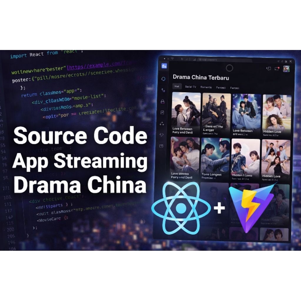 Jual Source Code Aplikasi Streaming Drama Cina Premium - React Vite SPA ...