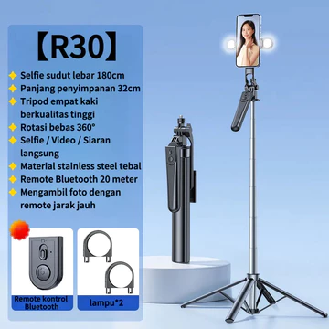 Tongkat Selfie Bluetooth R29 180cm Dengan Tripod Portabel Dan Remote Control Dilengkapi