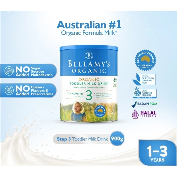 Jual Bellamy's Organic Step 3 - Susu Formula Organik Usia 1-3 Tahun 900 ...