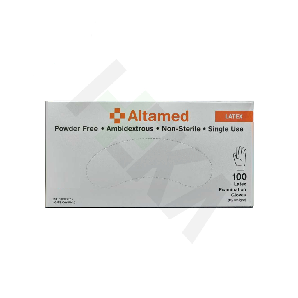 Jual Altamed Latex Powder Free Examination Gloves Dus isi 100 pcs ...