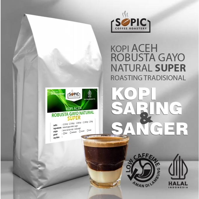Jual Kopi Aceh Robusta Gayo Natural Super 500 gr | Shopee Indonesia