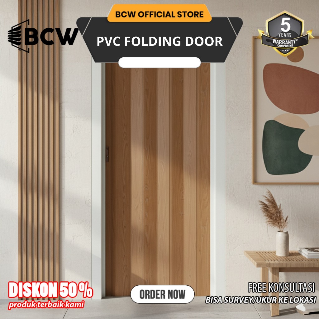 NOVE - PVC Folding Door - Ukuran Custom