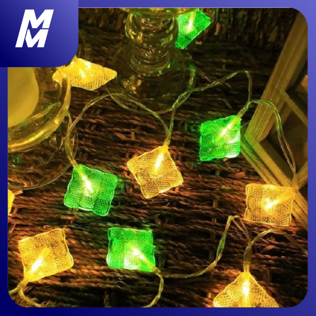 Jual Lampu Tumblr LED Ketupat 4 Meter 16 LED LX 01 Hijau Kuning Kabel ...