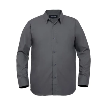 Heyplain Kemeja Hitam Lengan Panjang Slimfit Kemeja Pria Lengan Panjang