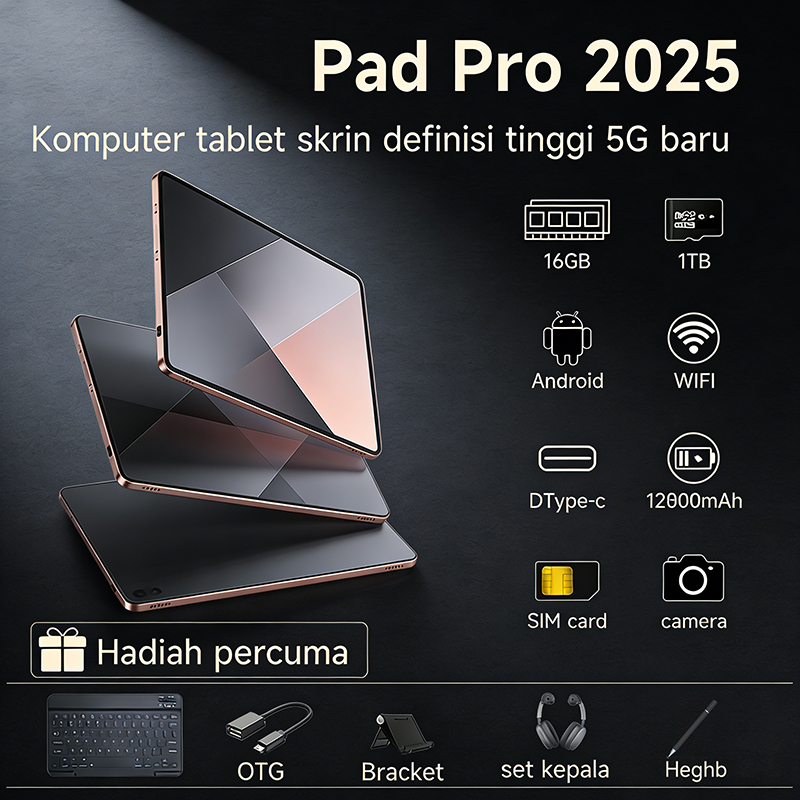 Jual COD Tablet PadPro 2026 Android 13.0 Layar Penuh 10.1 Inci Wifi/5G ...