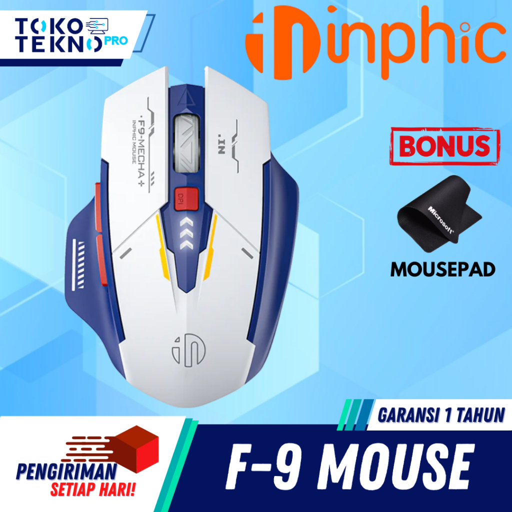 Jual Inphic F9 / F-9 Mouse Wireless Silent Click Office 2.4G / 2,4Ghz ...