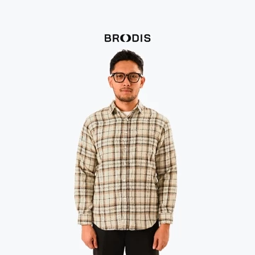 Broodis Kemeja Flannel Canbera Green Lengan Panjang
