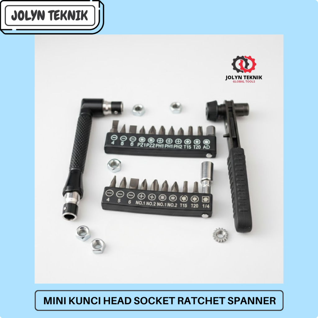 Jual SOCKET OBENG 1/4 INCH + OBENG MAGNETIC 10IN1 MODEL L DAN MODEL T ...