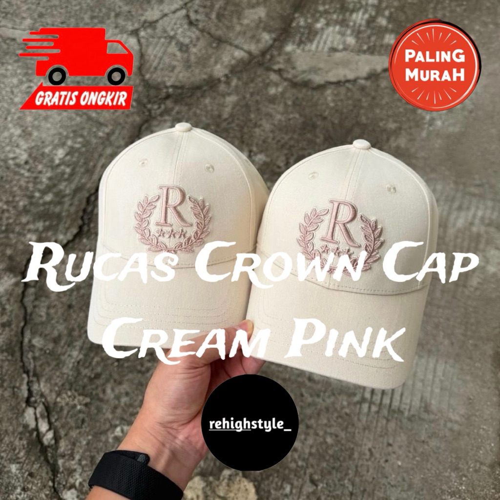 Jual RUCAS CROWN CREAM PINK CAP | Shopee Indonesia