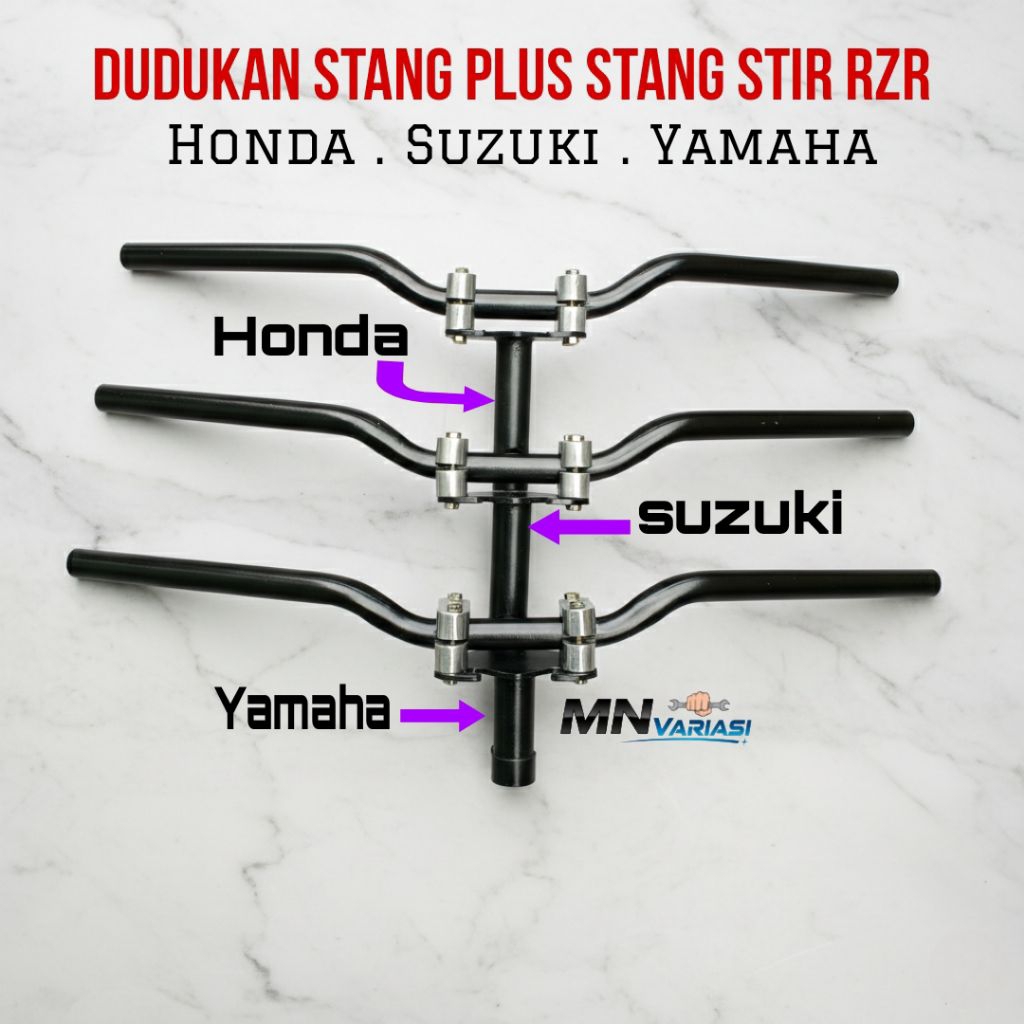 Jual Paket Stang Rzr Plus Dudukan Stang Racing Road Race Universal ...