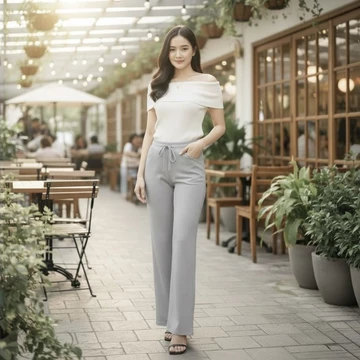 Celana Daily Kulot Jersey Premium Jumbo Wanita