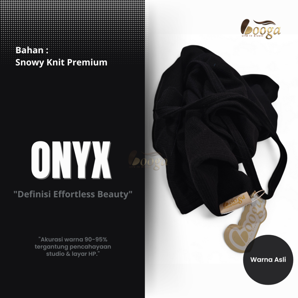Booga Bergo Knit Tali Premium (Menutup Dada) Jilbab Instan Knit Kaos Anti Melorot Hijab Daily