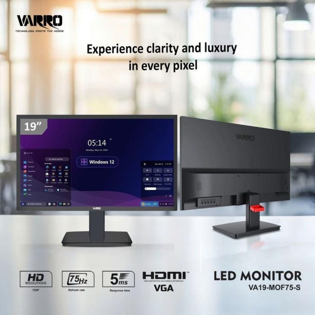 Jual MONITOR LED VARRO VA19-MOF75-S 75Hz 5ms HDMI VGA GARANSI RESMI ...