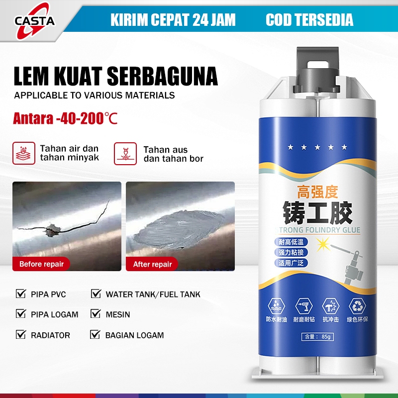 Jual CASTA Lem AB 85g Besi Super Kuat Tahan Panas Untuk Perbaikan ...