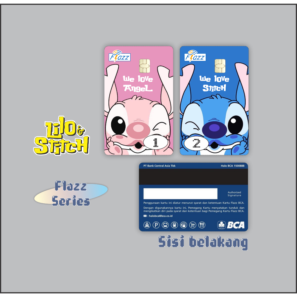 Jual Kartu eMoney eToll Tapcash BRIZZI edisi Lilo & Stitch - Custom ...