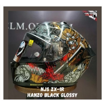 Jual NJS ZX1R ZX-1R Motif Hanzo Samurai Flat Visor | Shopee Indonesia