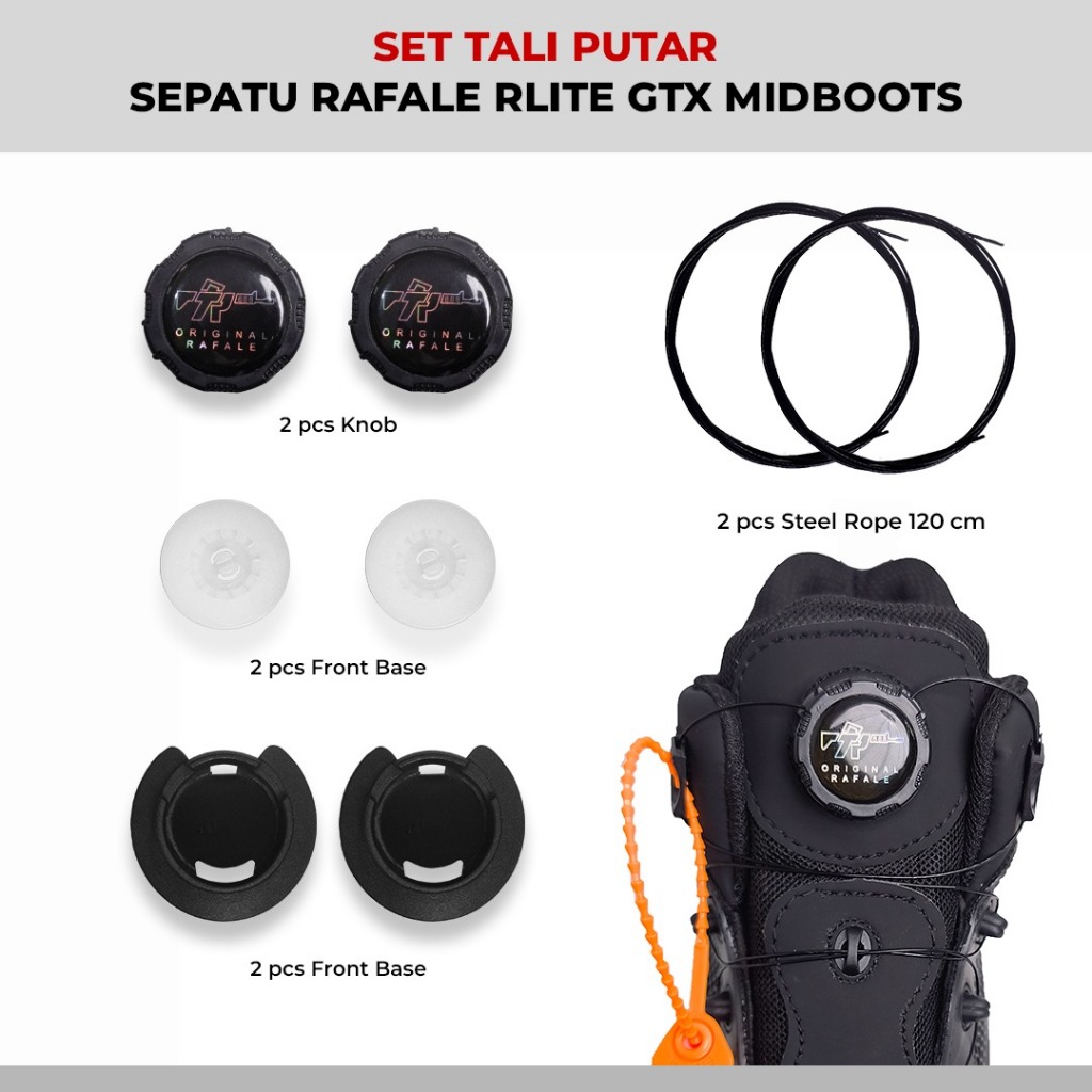 Jual Tali Putar Lacing System / Lacing System untuk Sepatu PDL PDH ...