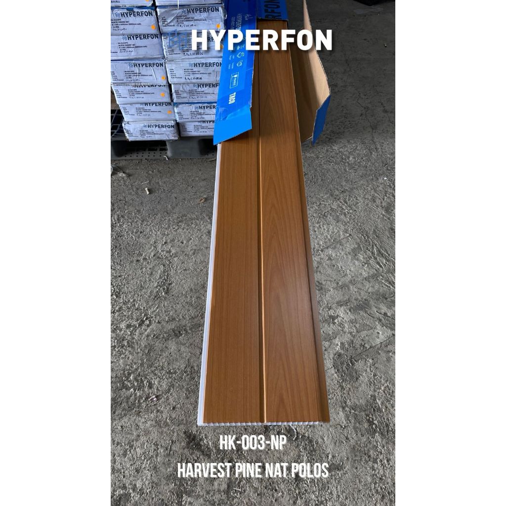Jual Hyperfon Plafon PVC TACO Serat Kayu Doff Tebal 8mm Panjang 4 Meter ...
