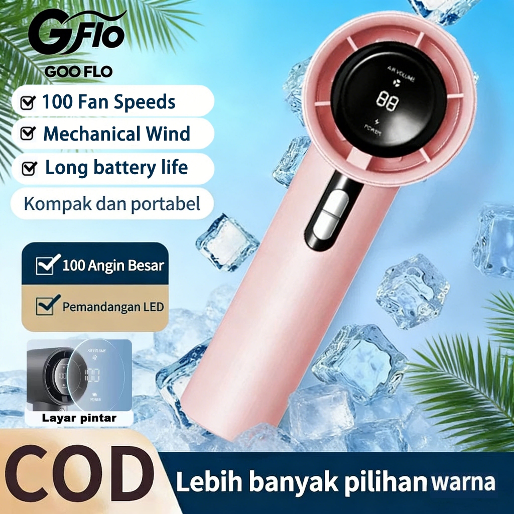 2026 GOOFLO Mini kipas angin portable kipas angin kecil mini kipas angin berdiri ori kipas turbo kipas angin portable tahan lama 24 jam  Cocok untuk Kantor/Perjalanan/Luar
