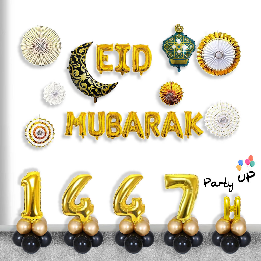 [Event Lebaran] Perayaan Meriah Eid Mubarak Ramadan Balon Elegan