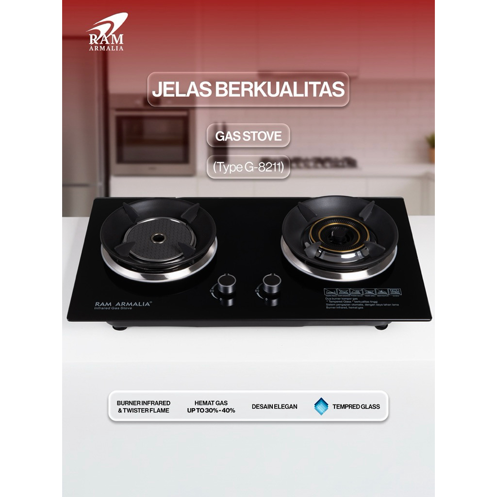 Jual RAM Armalia Gas Stove (Burner Infrared dan Api Tornado) | Shopee ...