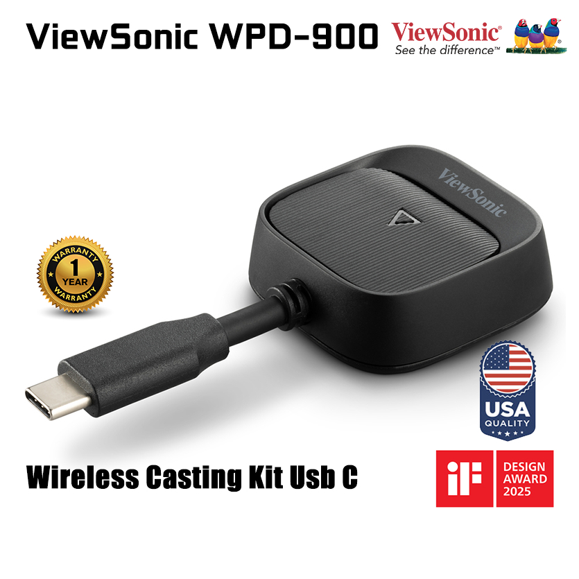 Jual ViewSonic WPD-900 Wireless Screen Casting Kit Full HD USB-C Peer ...