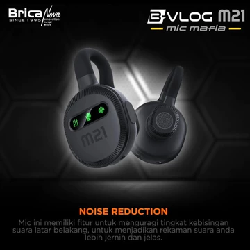 Brica B VLOG M21 Dual Wireless Microphone Clip On Mic Vlog With Charging Case BVLOG