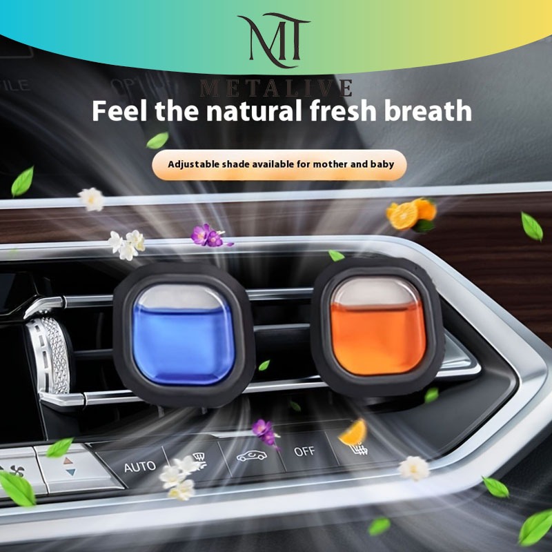 METALIVE Mini Parfum Mobil Gantungan Klip Parfum AC Mobil Aroma Aromaterapi Tahan Lama Marine/Lavender Premium