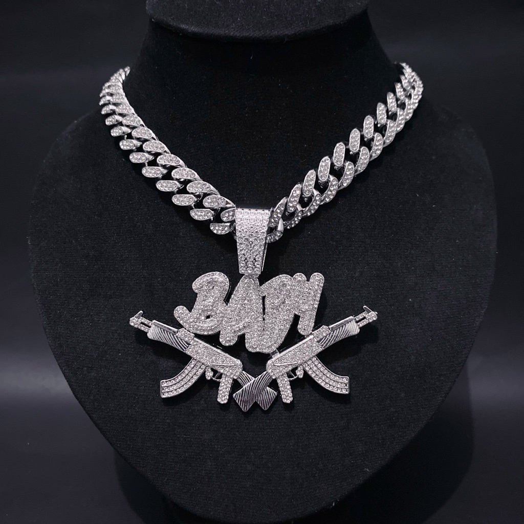 Jual Kalung Hip-Hop AK - 47 Baby Letters Chain Pendant Unisex | Shopee ...