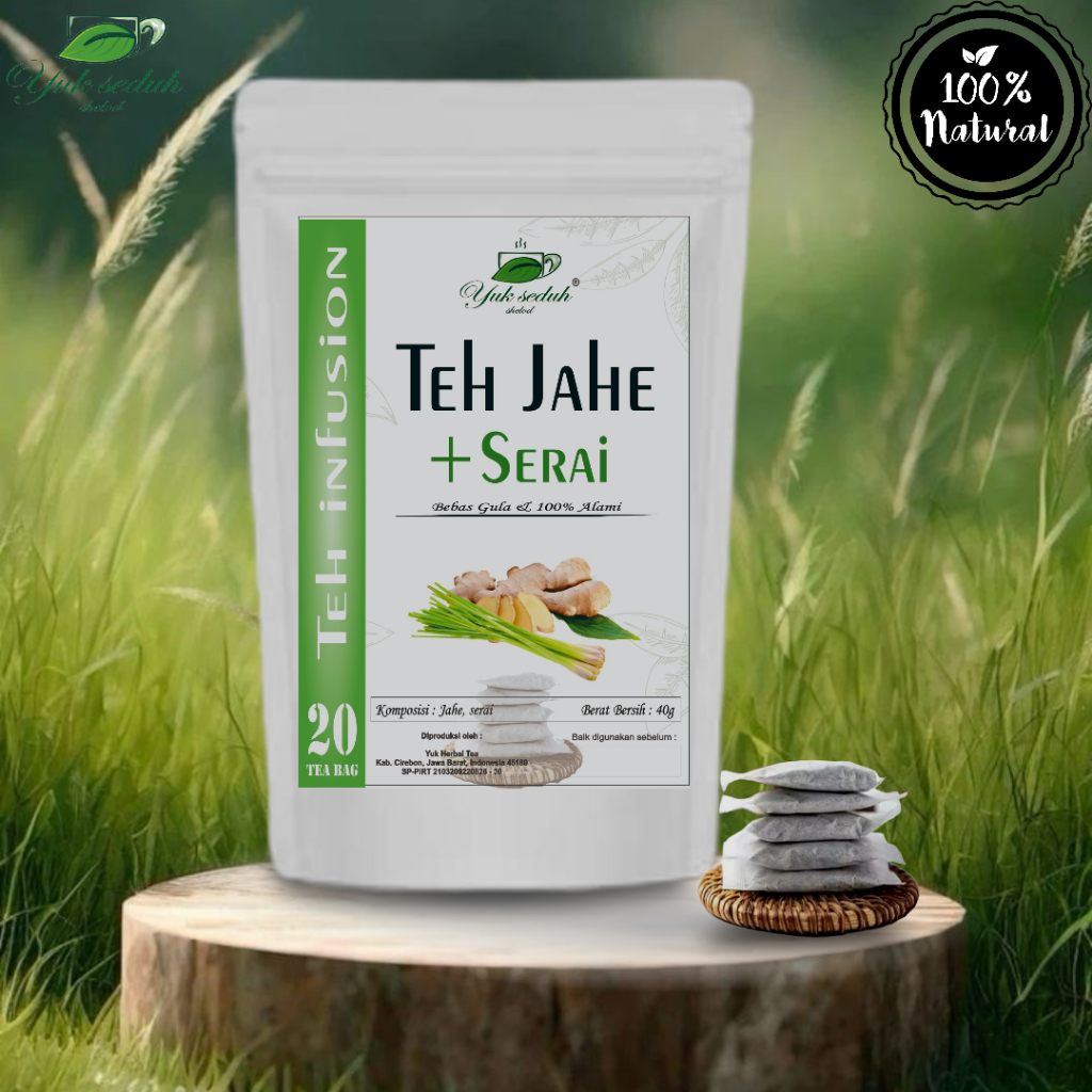 Jual TEH JAHE + SERAI / GINGER with LEMONGRASS TEA herbal tea | Shopee ...