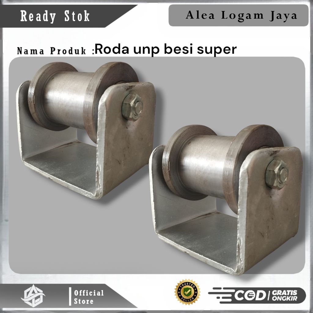 Jual Roda UNP Besi As super kanal 5 | roda pagar kanal 5cm | Shopee ...