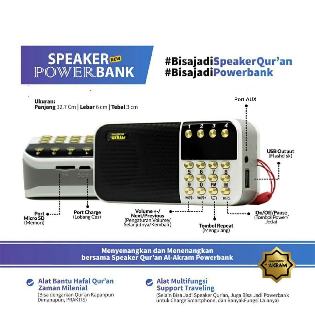 Jual Al-Akram - Speaker Murottal Murotal Hafalan AlQuran Al-Quran ...