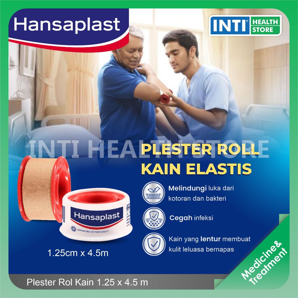 Jual Hansaplast | Plester Rol Kain 1.25 x 4.5 m | Plester Kain ...