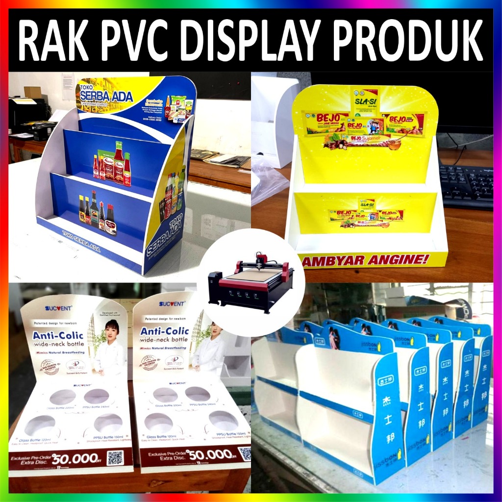Jual Rak Display Produk Serbaguna PVC Custom Berbagai Bentuk Ukuran ...
