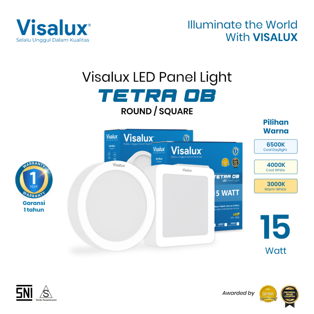 Jual Visalux Tetra LED Panel Light Outbow Lampu Plafon Rumah Downlight ...