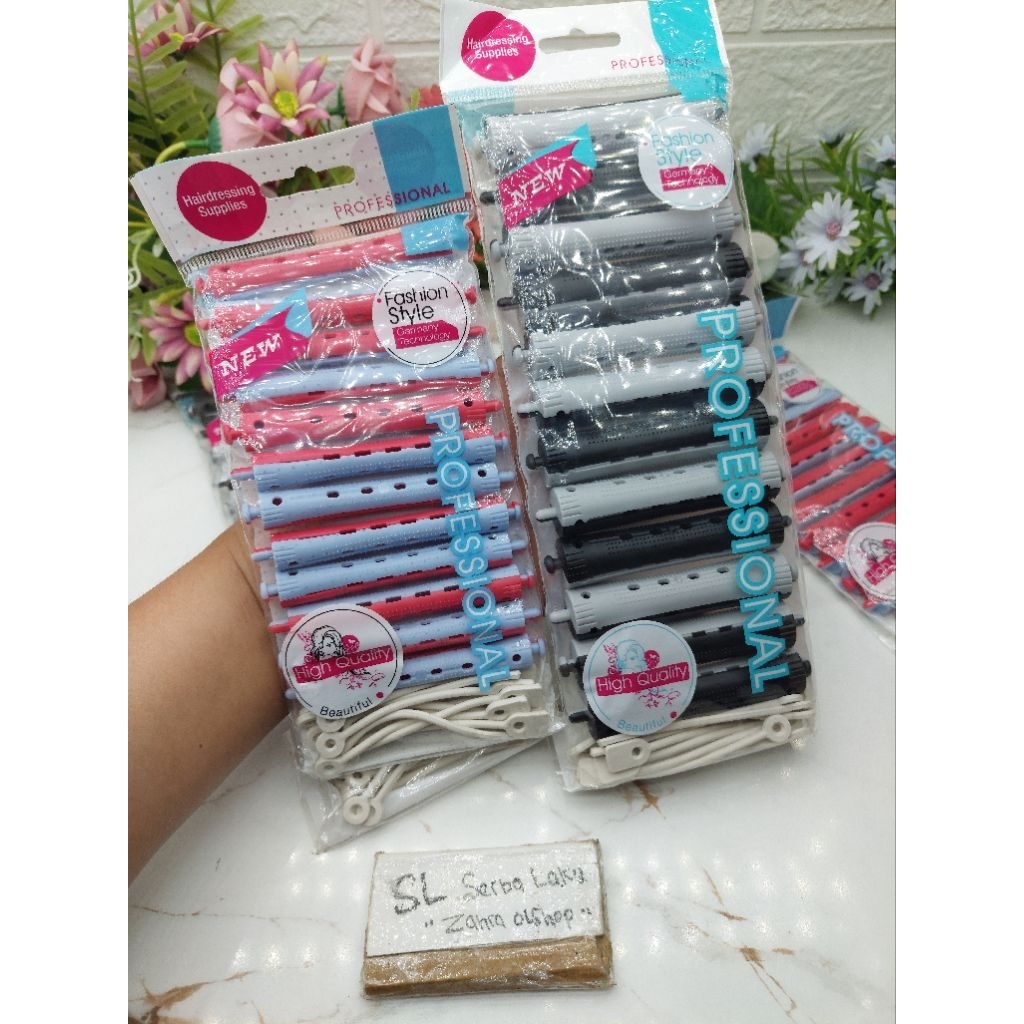 Jual rol rambut rotto 1 bungkus isi 12 roll salon rol kkeriting rambut ...