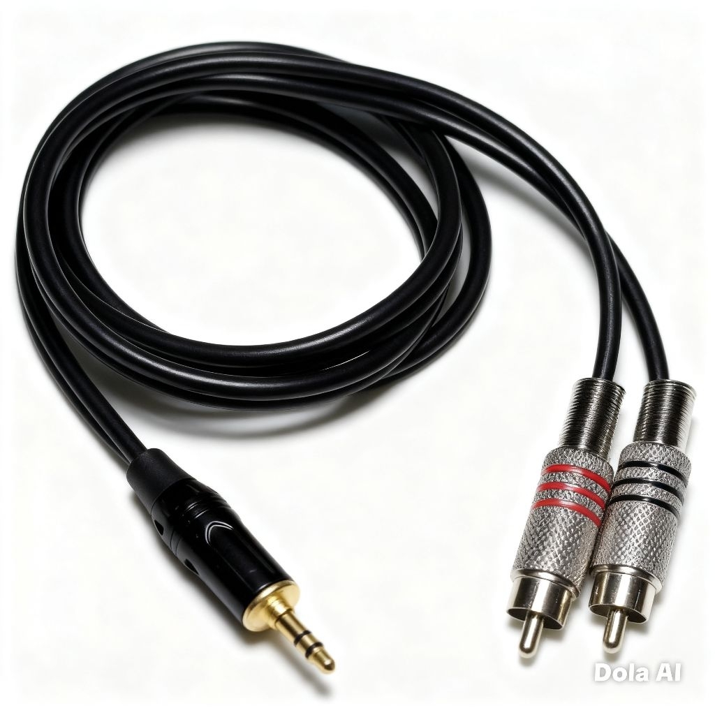 Jual Kabel Input Dobel 2-1 Jek Mini 3,5mm To Jek RCA Besi Panjang 1 ...
