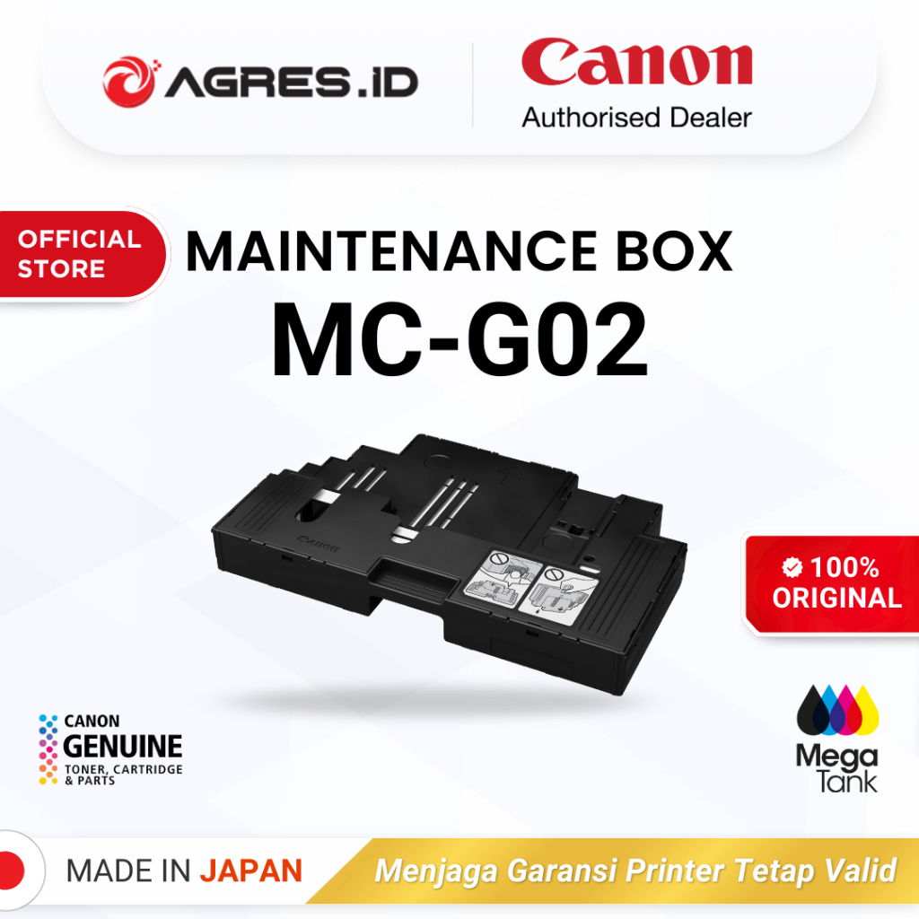 Jual 100% ORIGINAL Maintenance Box Canon MC G02 - Printer G1020 G2020 ...