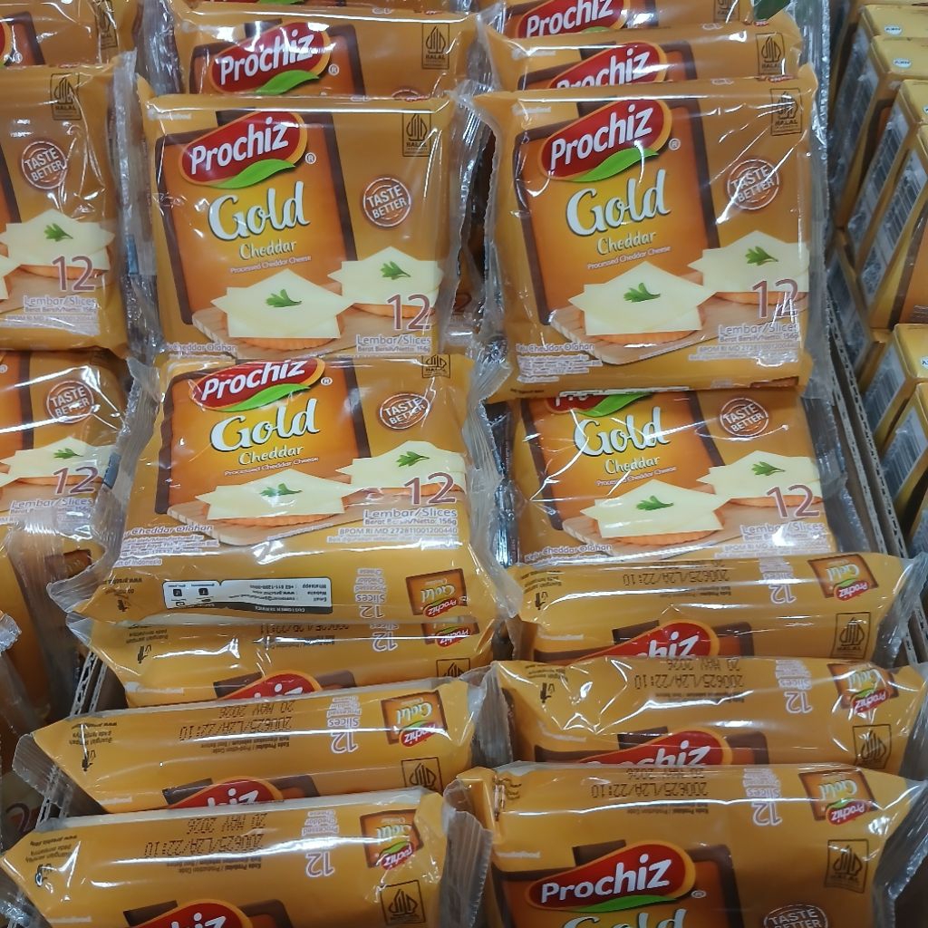 Jual Prochiz Gold Cheddar 12 Slices | 1 Pack (156gr) | Shopee Indonesia