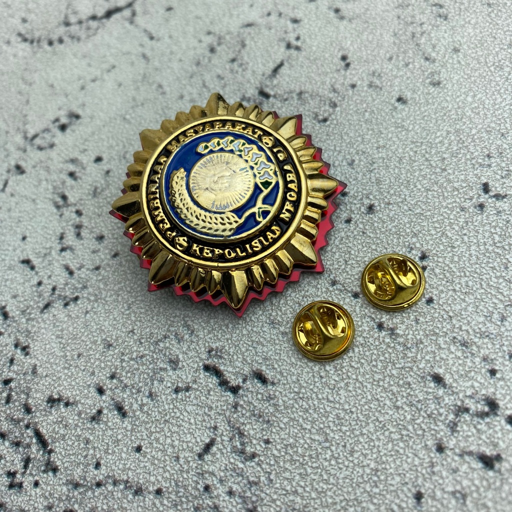 Jual Pin Roda BINMAS POLRI Premium Kuningan Tebal Halus Lencana Atribut ...